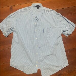Men's Polo Blue Checkered Shirt